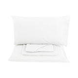 100% cotton solid color bed sheet set White Royal Hotellerie