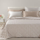 Caleffi Copriletto Trapuntato Matrimoniale in Raso Jacquard Perlee Dreaming 80 gr/mq