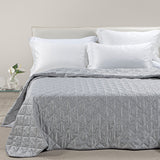 Caleffi Copriletto Trapuntato Matrimoniale in Raso Jacquard Perlee Dreaming 80 gr/mq