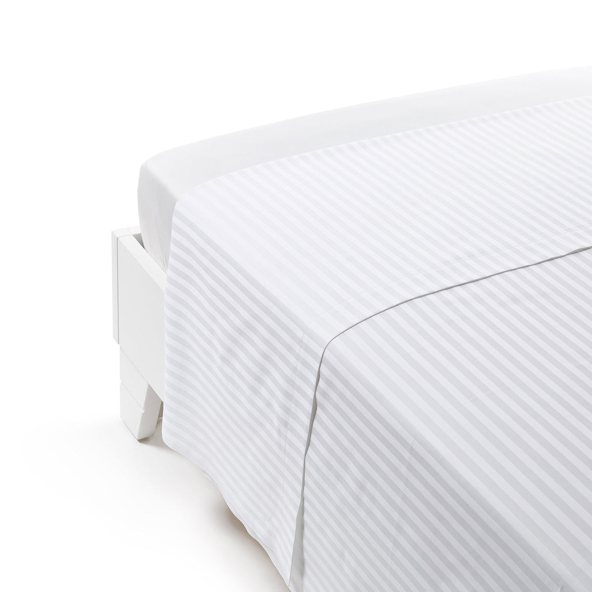 Caleffi Lenzuolo Superiore in Raso di cotone rigato Linea Hotellerie