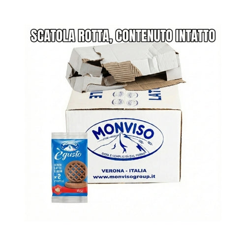 Frollini al cacao Monviso senza latte e uova Box da 150 Monoporzioni
