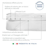 Caleffi Topper in Cotone 5 cm Finlandia I dormissimi Made in Italy