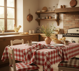 Tovaglia Campagnola 100% Cotone Tinto Filo – 4 Colori | 6 o 12 posti