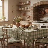 Tovaglia Campagnola 100% Cotone Tinto Filo – 4 Colori | 6 o 12 posti